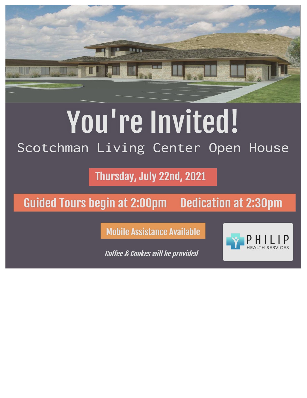 Philip Health Services To Have Open House & Dedication for Scotchman Living Center Addition